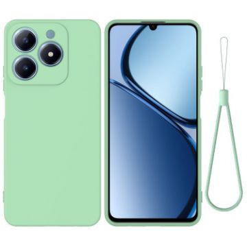 Realme C63/Narzo N63 Green Liquid Silicone Dropproof Phone Case - 1
