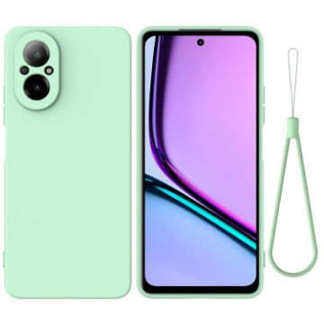 Realme 12 Lite Green Liquid Silicone Dropproof Full Coverage Case - 1