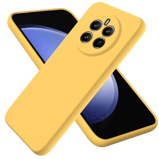 Realme 13/12 4G Yellow Liquid Silicone Dropproof Full Coverage Case - 1