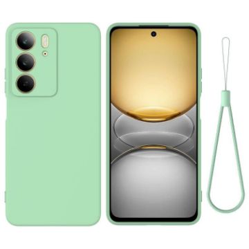 Realme C75x Green Liquid Silicone Dropproof Full Coverage Case - 1