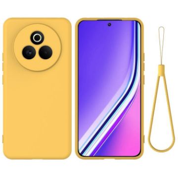 Realme P3 Pro Yellow Liquid Silicone Dropproof Full Coverage Case - 1