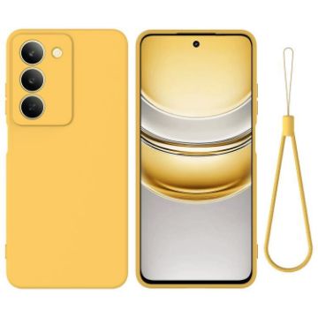 Realme P3x Yellow Liquid Silicone Dropproof Full Coverage Phone Case - 1