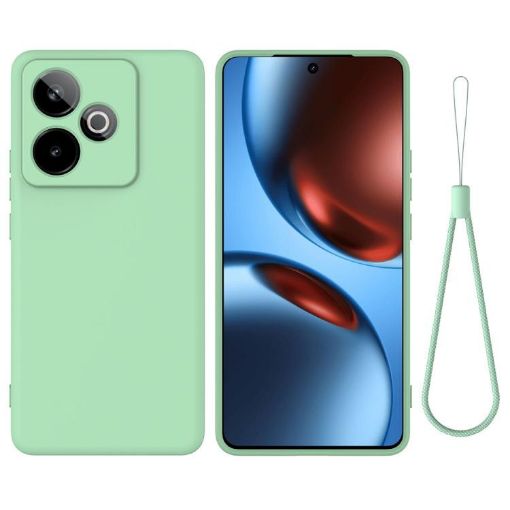 Realme GT 7/GT 7T 5G Green Liquid Silicone Dropproof Phone Case - 1