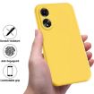 OPPO A58 4G Yellow Liquid Silicone Dropproof Full Coverage Case - 2