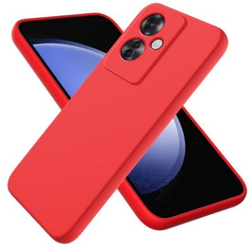 OPPO Reno11 F/F25 Pro Red Liquid Silicone Dropproof Phone Case - 1