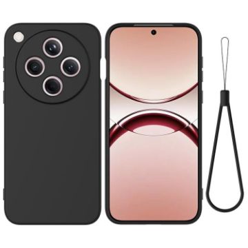 OPPO Find X8 Black Liquid Silicone Dropproof Full Coverage Phone Case - 1