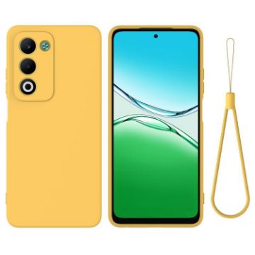 OPPO A5 4G/5G Yellow Liquid Silicone Dropproof Full Coverage Case - 1