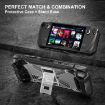 Shockproof Game Console Case for Steam Deck with Holder & Strap (Black+Transparent) - 2