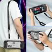 Shockproof Game Console Case for Steam Deck with Holder & Strap (Black+Transparent) - 6