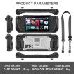 Shockproof Game Console Case for Steam Deck with Holder & Strap (Black+Transparent) - 7