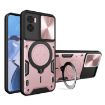 Moto E22/E22i Pink CD Texture Camshield Case with Magnetic Holder - 1