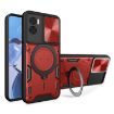 Moto E22/E22i Red CD Texture Camshield Magnetic Holder Case - 1