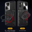 Moto E22/E22i Red CD Texture Camshield Magnetic Holder Case - 5