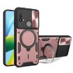 Moto E20/E30/E40 Pink Camshield Magnetic Holder Case - CD Texture - 1