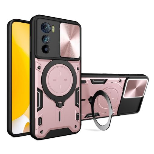 Motorola Edge 30 Pink Camshield Magnetic Holder Phone Case - 1