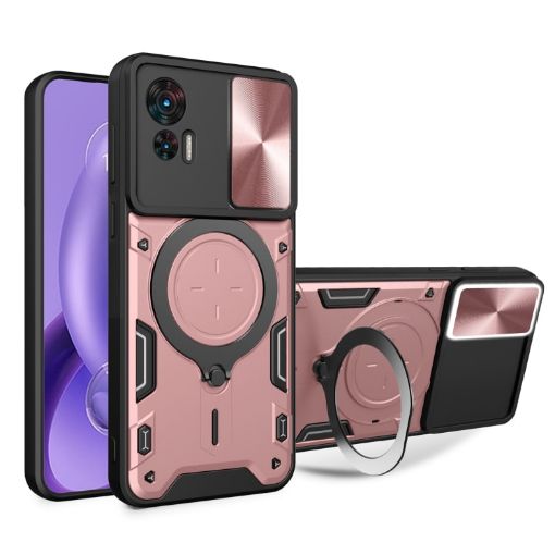 Motorola Edge 30 Neo Pink Camshield Magnetic Holder Phone Case - 1