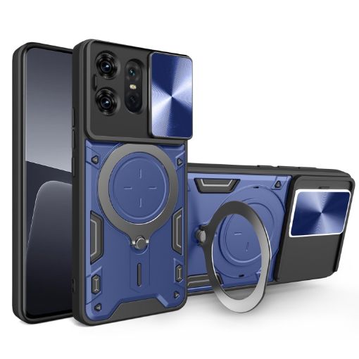 Motorola Edge 50 Pro Blue Camshield Magnetic Holder Phone Case - 1