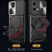 Moto G85 CD Texture Camshield Case with Magnetic Holder - Black - 5