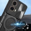 Moto G85 CD Texture Camshield Magnetic Holder Case - Blue - 4