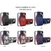 Moto G55 Blue CD Texture Camshield Case with Magnetic Holder - 2
