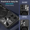 Moto G75 5G CD Texture Camshield Magnetic Holder Case - Black - 7