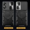 OPPO A17 4G Silver CD Texture Camshield Magnetic Holder Case - 7