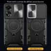 OPPO A78 4G Blue Camshield Magnetic Holder Phone Case with CD Texture - 5