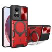 OPPO Reno10 5G Red Camshield Magnetic Holder Case - Global CD Texture - 1