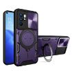 OPPO Reno 6 4G Purple Camshield Magnetic Holder Phone Case - 1