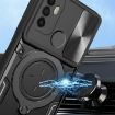OPPO A53 4G Black CD Texture Camshield Magnetic Holder Case - 4