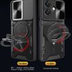 OPPO A3x 5G/4G CD Texture Camshield Magnetic Holder Case Black - 5