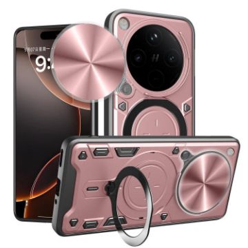 OPPO Find X8 Pro Pink Case: CD Texture, Sliding Camshield, Magnetic Holder - 1
