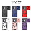 OPPO A5 Pro 5G Red Case - CD Texture, Sliding Camshield, Magnetic Holder - 2