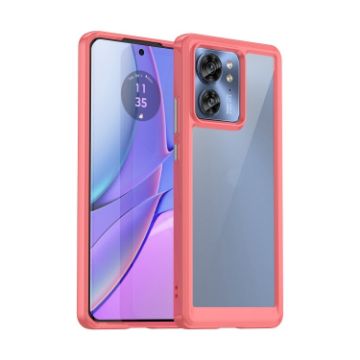 Motorola Edge 40 Red Acrylic Hybrid TPU Phone Case - Colorful Series - 1