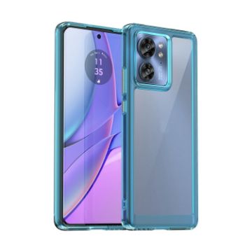 Motorola Edge 2023 Global Acrylic TPU Phone Case - Transparent Blue - 1
