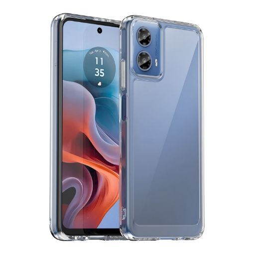Motorola Moto G34 Colorful Series Acrylic TPU Phone Case - Transparent - 1