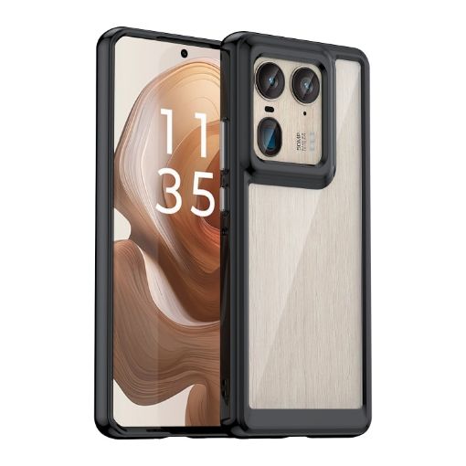 Motorola Edge 50 Ultra Global Acrylic TPU Phone Case - Black - 1