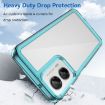 Moto G35 5G Colorful Series Acrylic TPU Case - Transparent Blue - 3