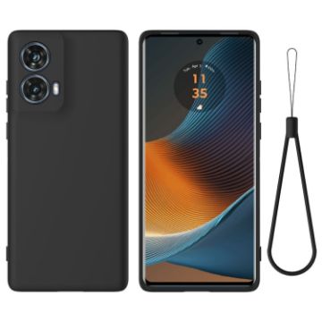 Motorola S50 Neo Black Liquid Silicone Dropproof Full Coverage Case - 1
