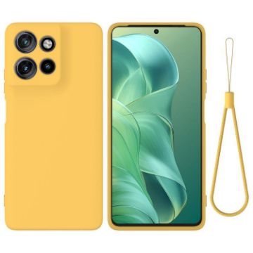 Moto G Power 2025 Yellow Silicone Dropproof Full Coverage Case - 1