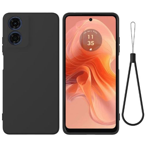 Moto G04S/E14 4G Black Silicone Dropproof Full Coverage Case - 1