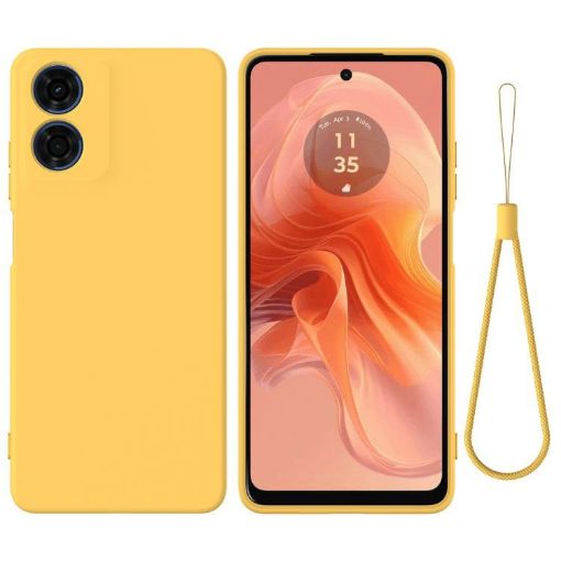 Moto G04S/E14 4G Yellow Silicone Dropproof Full Coverage Case - 1