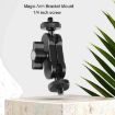 360 Pivot Magic Arm Mount - 1/4" Ball Head Bracket, Black - 2