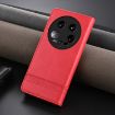 Xiaomi 14 Ultra AZNS Red Magnetic Calf Texture Flip Leather Case - 3