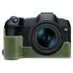 Canon EOS R8 Green PU Leather Camera Half Case Base 1/4" Thread - 1