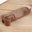 Canon EOS R50 PU Leather Camera Half Case Base, 1/4" Thread, Coffee - 2