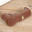 Canon EOS R50 PU Leather Camera Half Case Base, 1/4" Thread, Coffee - 4