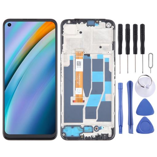 Realme Q3s OEM LCD Screen Digitizer Assembly with Frame Replacement - 1