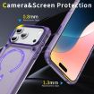 iPhone 17 Pro Max Transparent Purple MagSafe Case TPU + PC Skin Feel - 7