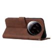 Xiaomi 14 Ultra Brown Leather Phone Case - Calf Texture & Buckle - 3